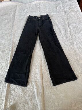 Levi's Black Wide Leg Flare Jeans